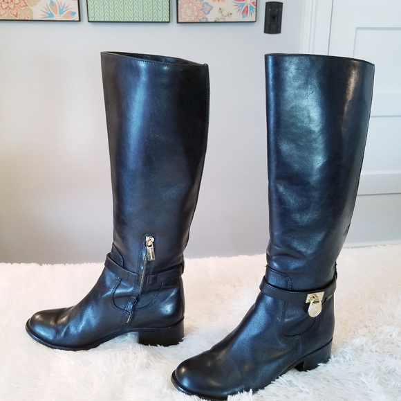Michael Kors Shoes - Michael Kors 7 Leather Riding Boot Knee High Tall Boot Low Heel
